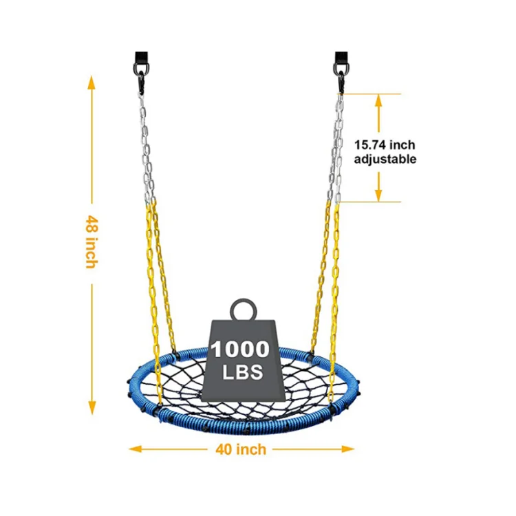 Zoshine Custom Round Disc Saucer Nest Swing Outdoor Tree Hanging Nest Swing Chair for Kids and Adults