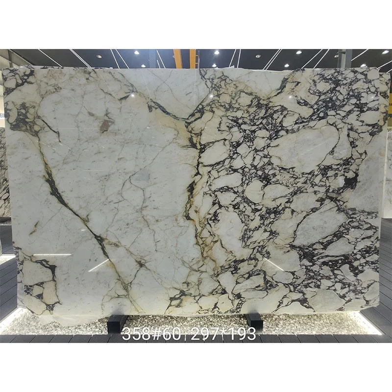 Italian Calacatta Violet Kinawa White Marble Slabs With Purple Vein Breccia Medicea Viola Calcutta Milas Lilac Marble