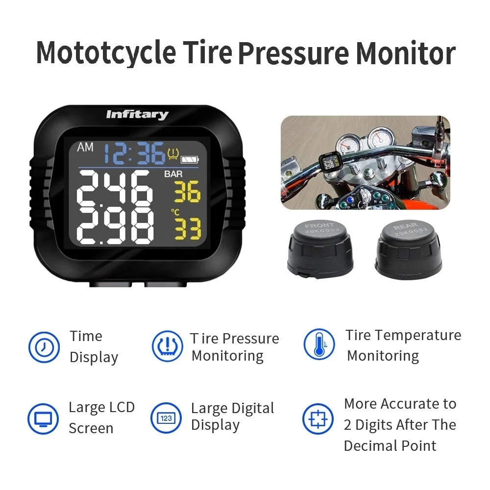 Автомобильный Универсальный датчик TPMS велосипед E-Bike мотоцикл