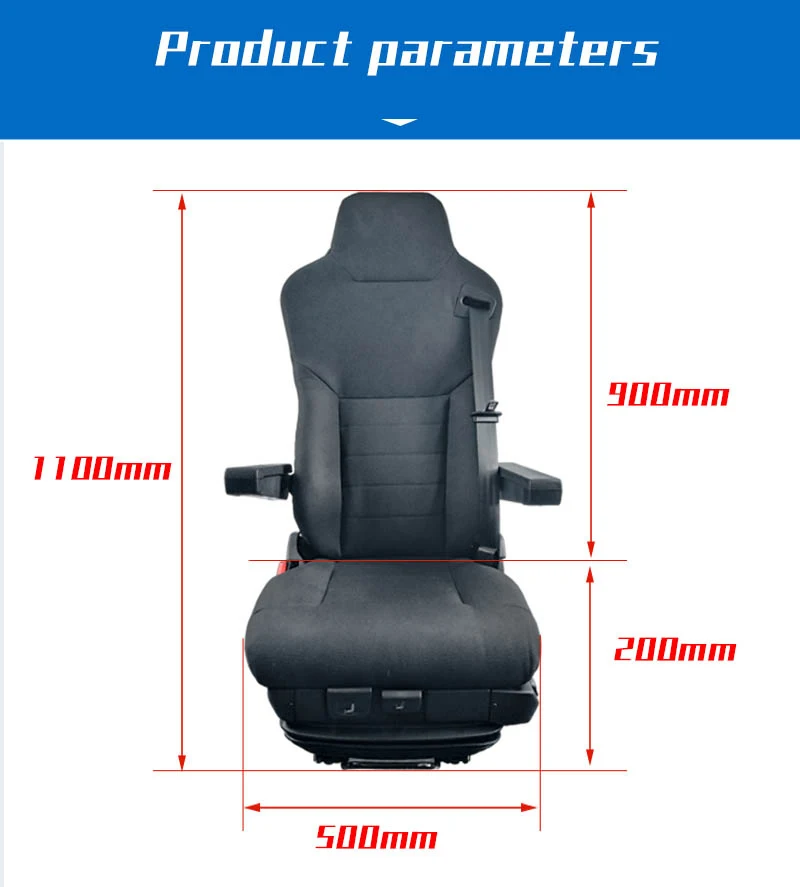 Luxury Nts875 Airbag Suspension Damping Seat For Heavy Duty Truck Seat