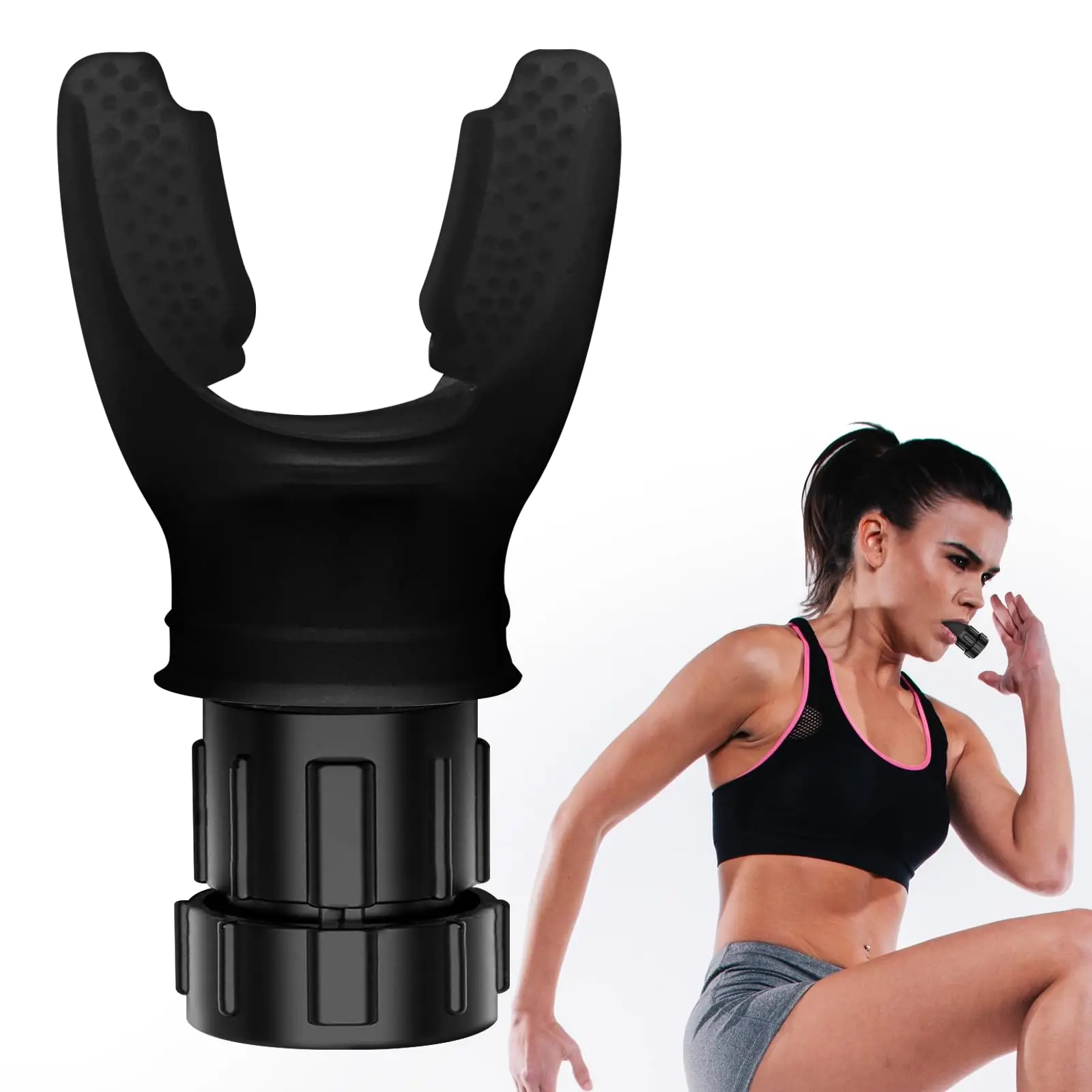 Lung Exerciser Device Enhance Athletic Performance Breath Trainer Freely Adjustable Resistance Oxygen Flow Breathing Trainer