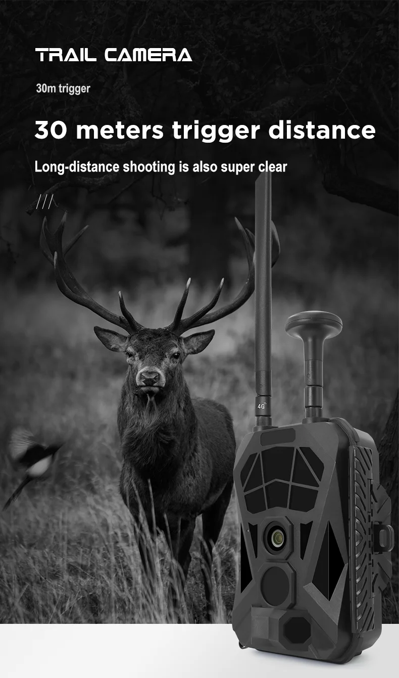 4g Sms Wireless Cellular Trail Camera With App Gps Outdoor Waterproof