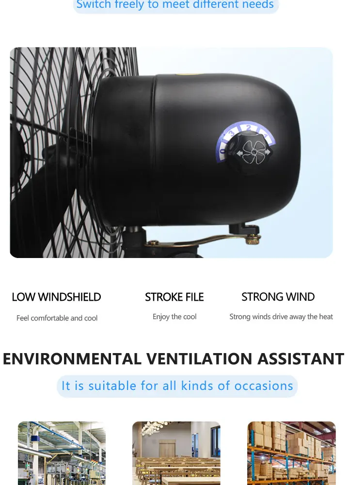 Pedestal Fan, 750, 180W, Metal - detail 14