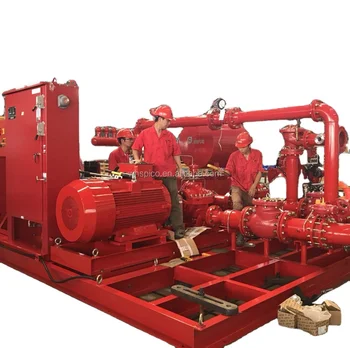 NFPA20 Skid Mounted Fire Pump With Centrifugal End Suction Fire Pump Sets 500GPM