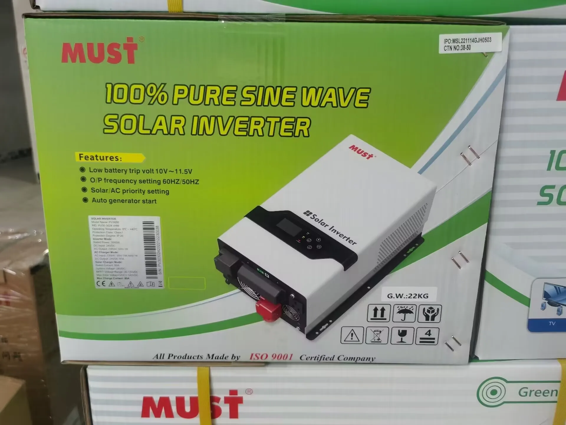 Hybrid Solar Inverter 12v 24v 48v 1kw 2kw 3kw 4kw 5kw Mppt Solar Hybrid Inverter Off Grid 9481