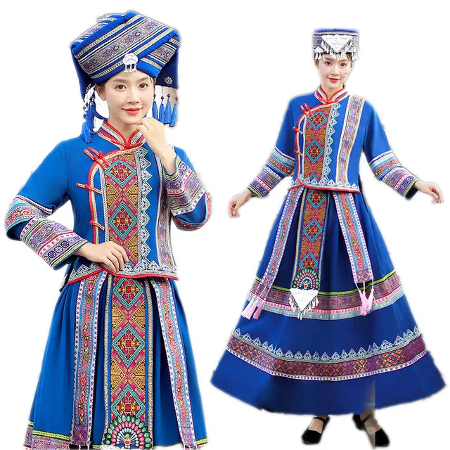 Depth Chinese ethnic clothing  Ethnic style performance clothing travel photography clothing