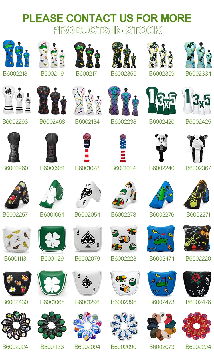 Golf Club Head Covers Custom Your Logo Pu Leather Club Head Cover For ...