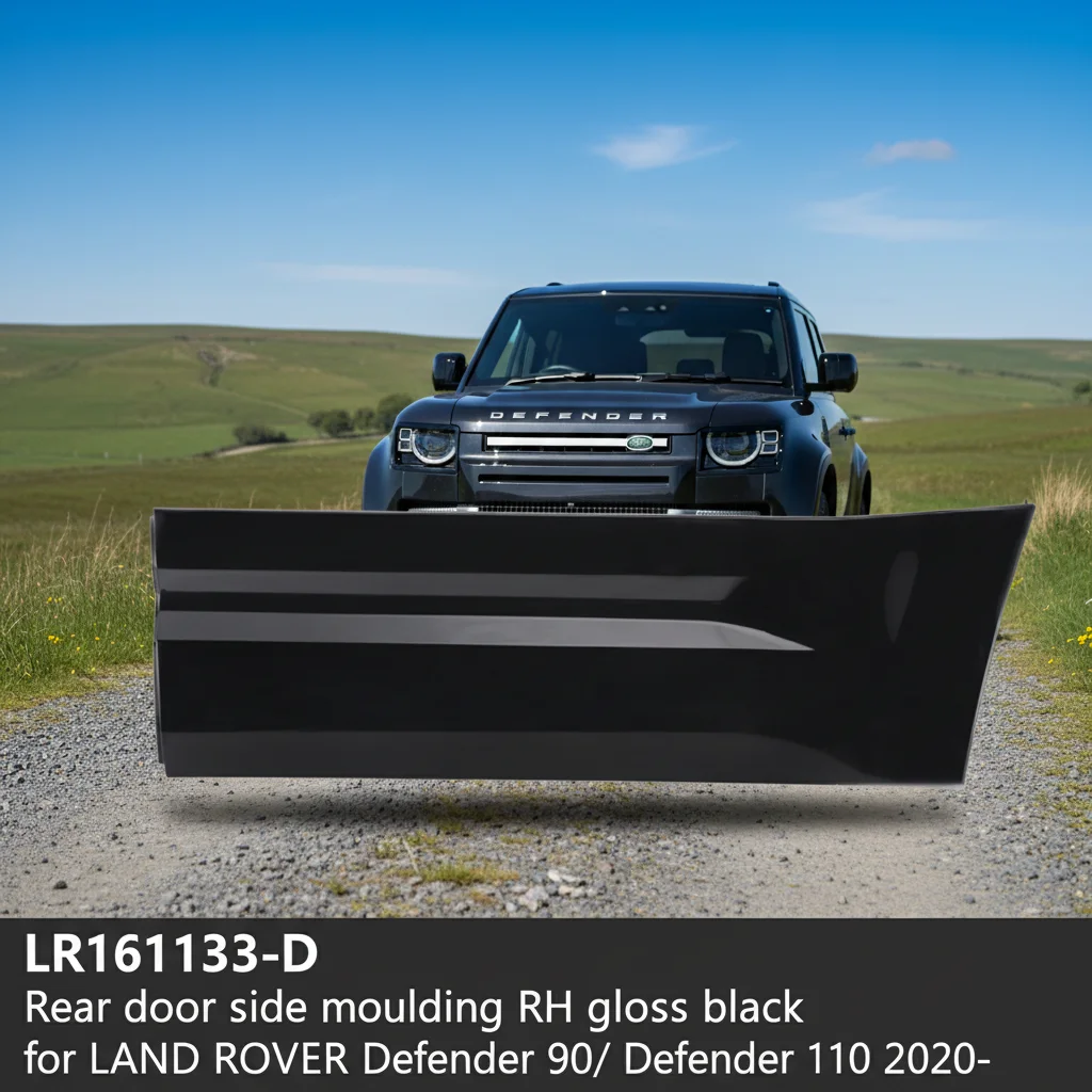LR161133-D Stylish Design Durable Material Rear Door Side Moulding RH Gloss Black for LAND ROVER Defender 90/ Defender 110 2020-