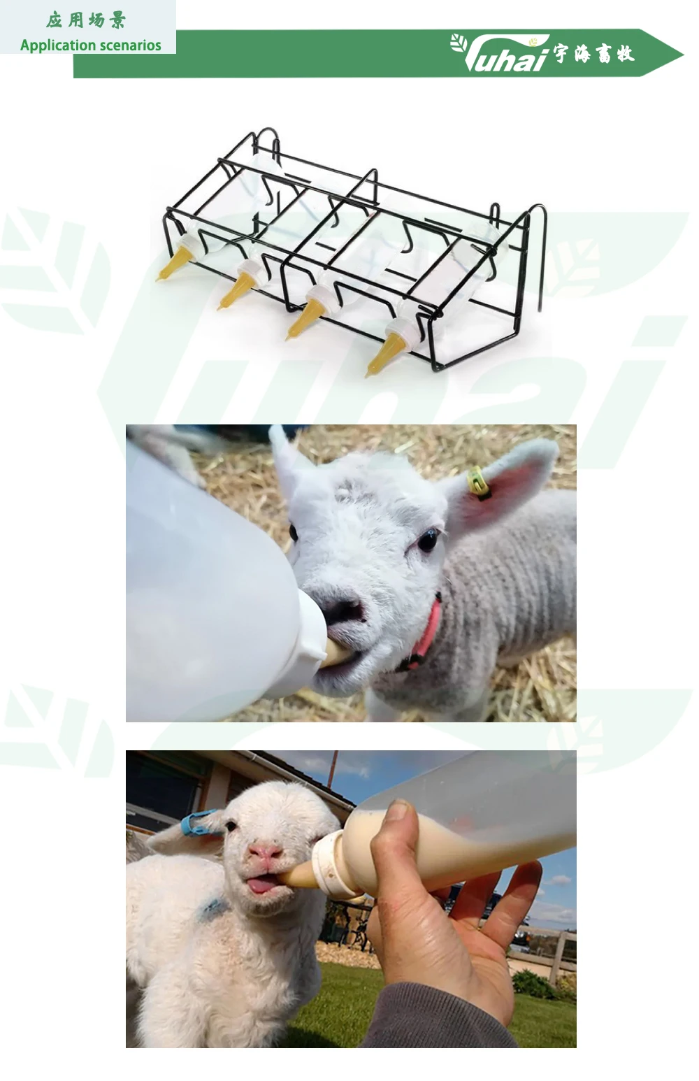 product calf feeding bottle with silicone teat  durable plastic nursing bottle for calves  farm livestock feeding equipment-2