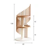 Natural wood color-three-layer solid wood cat climbing frame