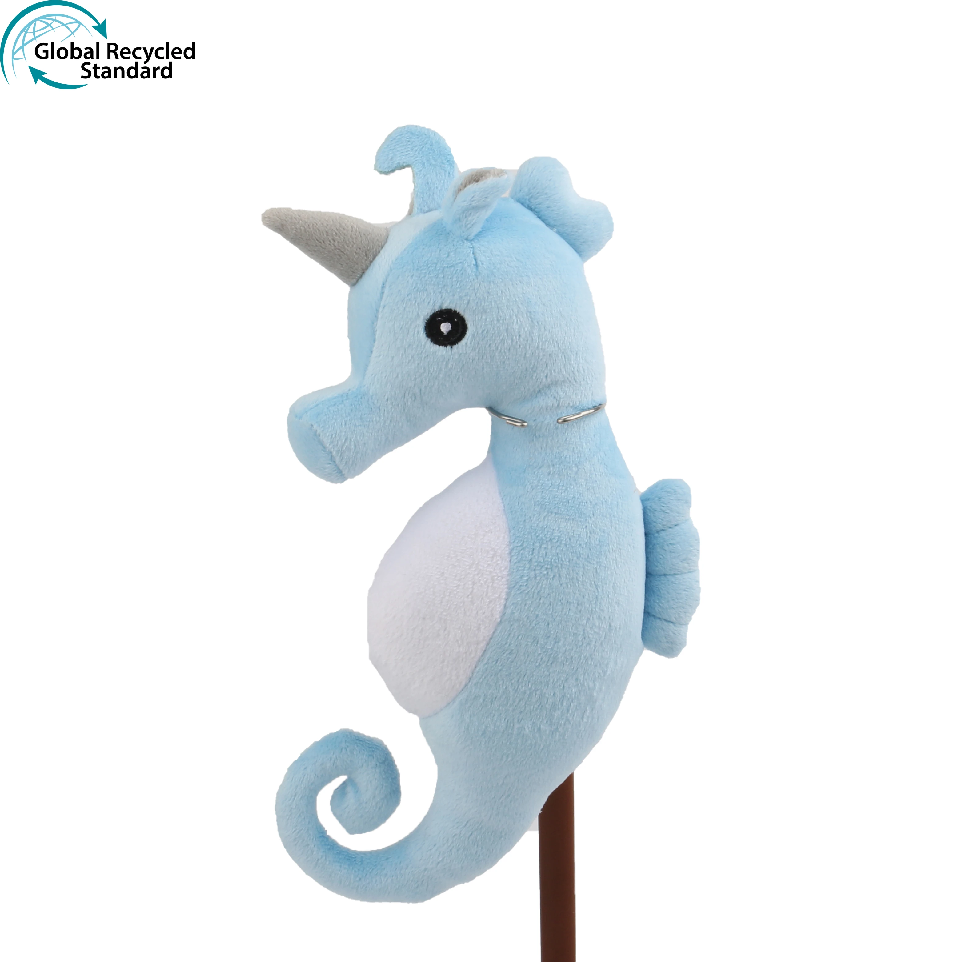 grs认证环保100% 再生可持续毛绒玩具海洋动物海马