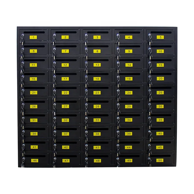 High Buildings Post Office Box Steel Multi Doors Key Locking British Mailbox for Sale