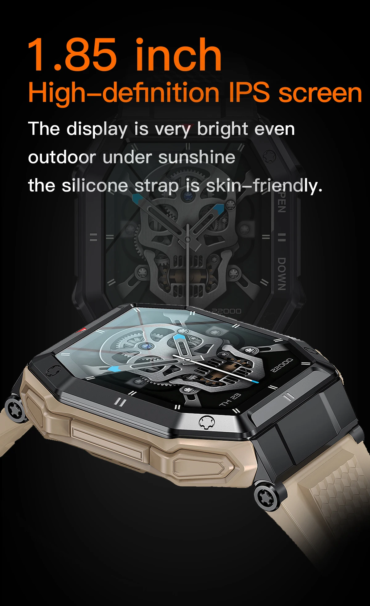 K55 Smart Watch for Man Android with Heart Rate Sport Smart Watches Bracelets IP68 Waterproof Fitness Tracker K55 Smartwatch