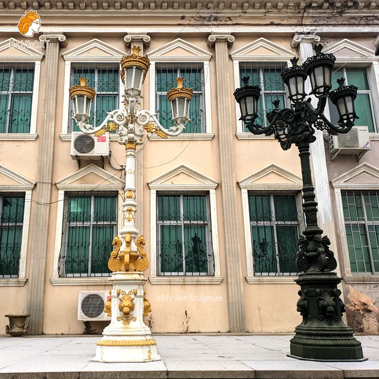 Garden Street Decorative Lamps Lights Cast Iron Lamp Outdoor Antique Cast Iron Light