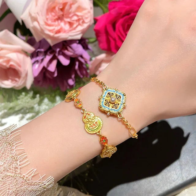 18K Gold Plated Fashion Bracelets Perfect Party Accessory Fashion Bangles