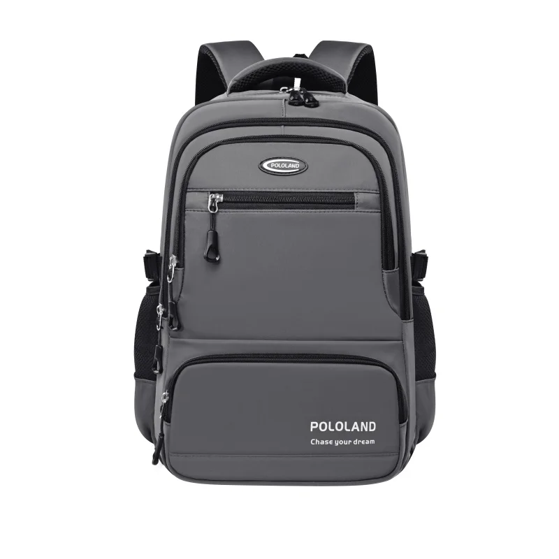 New Solid Color Leisure Backpack Commuting Large Capacity School Bag