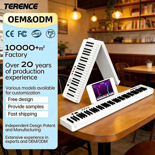 TERENCE X88C 88 Key Foldable Digital Piano, Semi-Weighted Portable