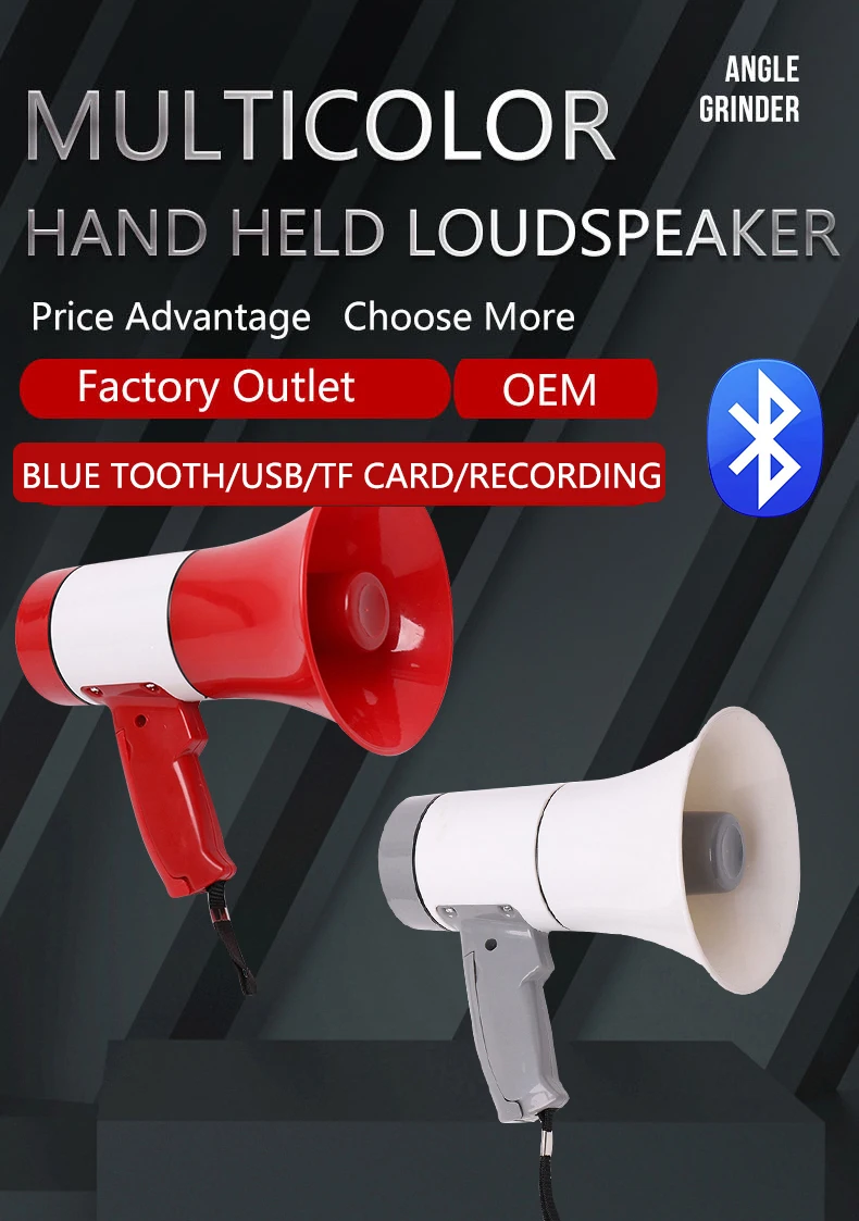 Bt Megafone 20w Portable Megafono Custom Hand Held Megaphones Cheap