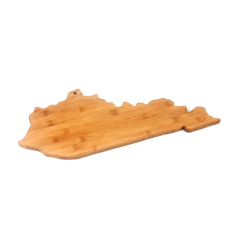 Kentucky State Shaped Bamboo Cutting Board Eco-friendly Wood Serving Tray Housewarming Wedding Moving Gift