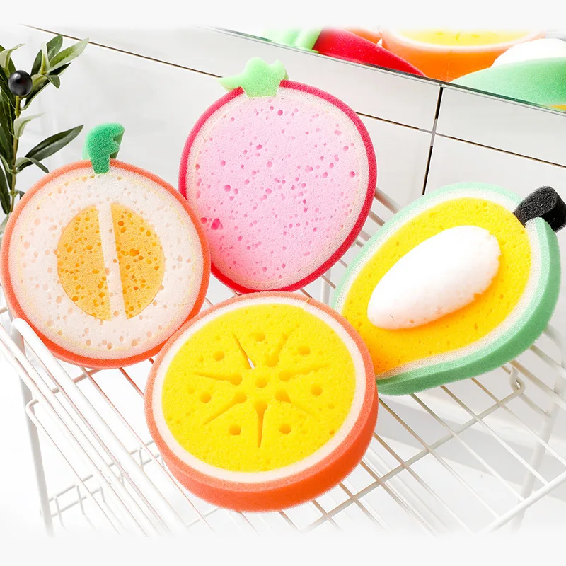 Dropship Dishwashing Sponge Kitchen Supplies Tools Cute Fruit