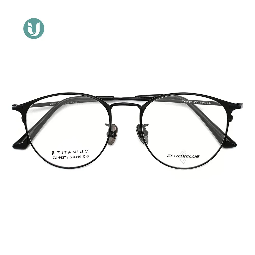 Kazu 66271 Round Wire Frame Titanium Glasses Optics Glass Frames