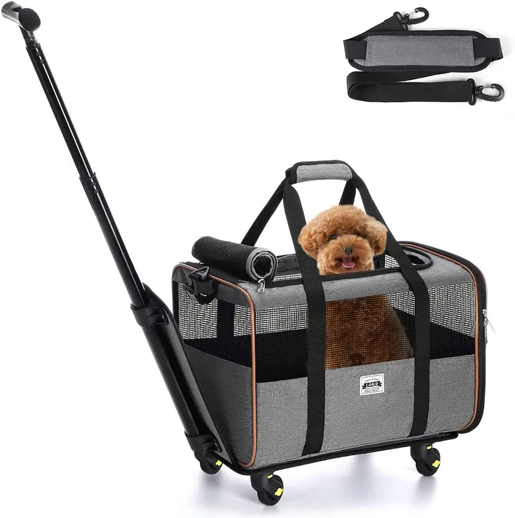 Lesure TSA Airline Approved Pet Carrier -Expandable Cat Carrier, Travel Bag  USED