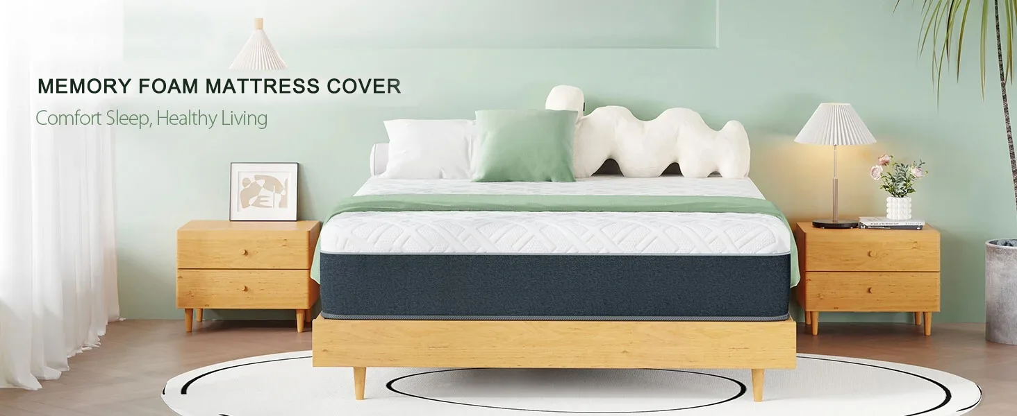 comfortable memory foam spring mattress cover with bottom zipper design-1