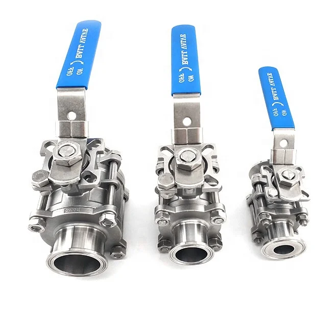 Unique products Shape 2-way connection Sanitary manual two-way ball valve