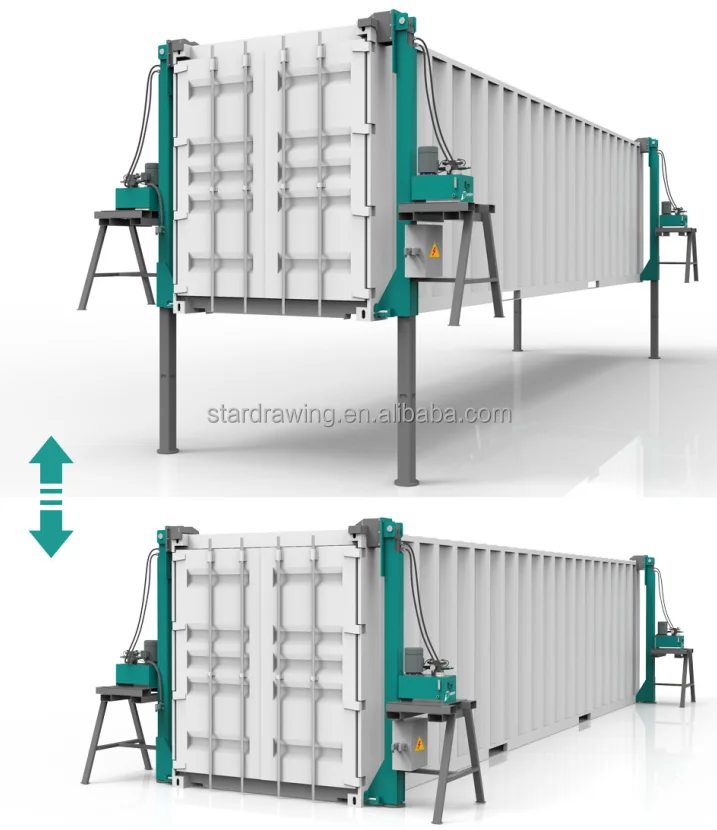 Ss 40t Container Hydraulic Lifting Jack System 1.6m Buy Container