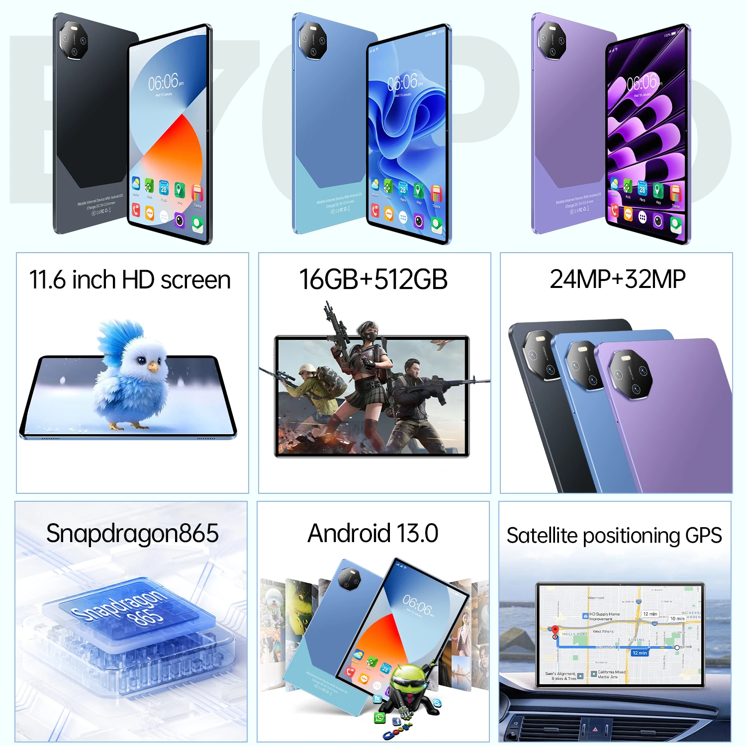 Hot Sale Tab 10.1 Android 13 Tablet Wifi 6 Custom Pad Android Tablet 1280*800 IPS Tablette Pc