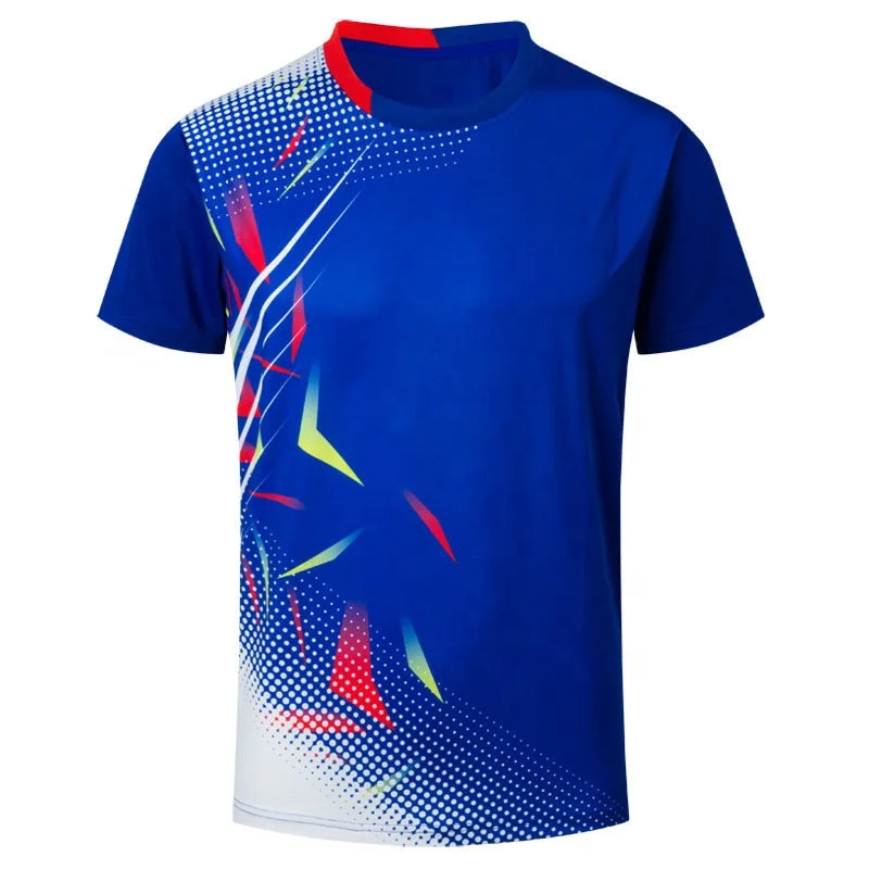 Yingtenidi OEM Service  Custom Logo Polyester Sublimated T Shirt Short Sleeve Digital Printed Men Sublimation Shirt