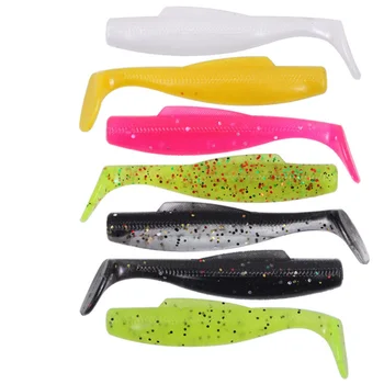 Floating TPR T-tail Soft Worm Lure, Rock Fishing Jig Head Rig Bait for Pond Topmouth Culter Mandarin Fish Bass – Soft Lure – view 3