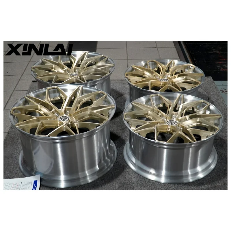 XINLAI Custom Sale Polished Deep Concave Deep Lip 2-piece 5x120 5x112 5x114.3 17-22 Inch Forged Wheels Aluminum Alloy for BMW - Image 1
