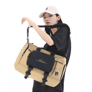 NOXXON Custom Logo Zipper Large Capacity Nylon Weekender Duffel Overnight Travel Gym Sport Duffle Bag for Unisex