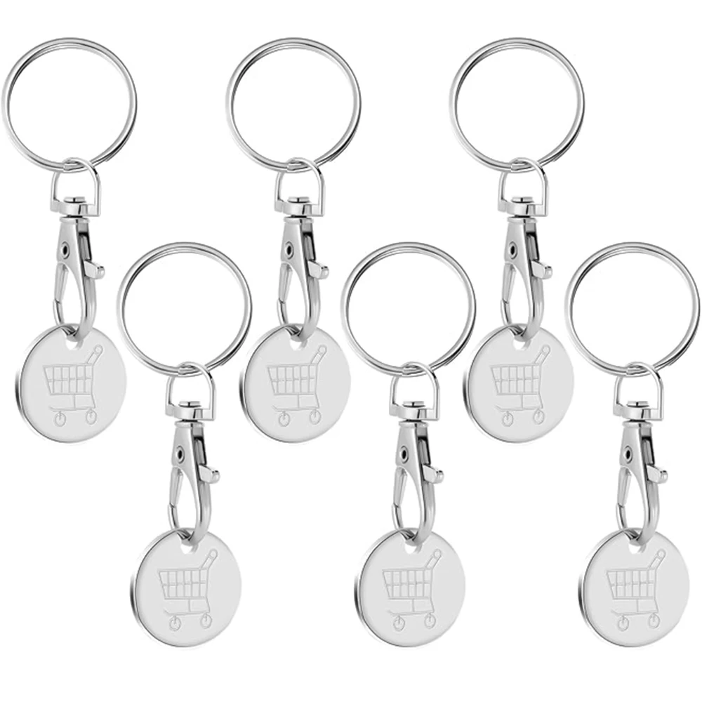 Shopping Trolley Pound Coin Token Key Ring, Supermarket Locker Coin Trolley  Token Keyrings