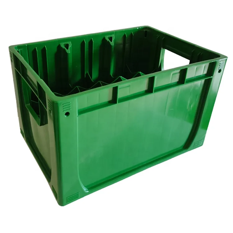 Heavy Duty Beer and Wine Glass Crate Stackable HDPE Plastic Mesh Style on Sale Drink Crate