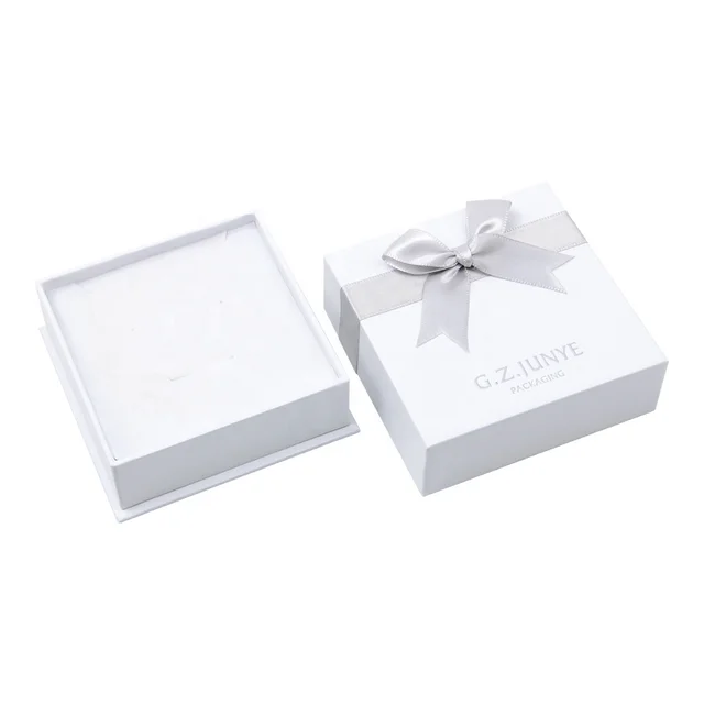 wholesale cardboard butterfly jewelry gift box custom craft paper white jewelry box with ribbon