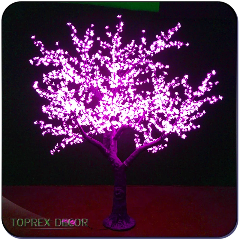 Реалистичное искусственное вишневое дерево сакура с LED-подсветкой декоративное парковое уличное пластиковое доступные размеры LED-цветами.