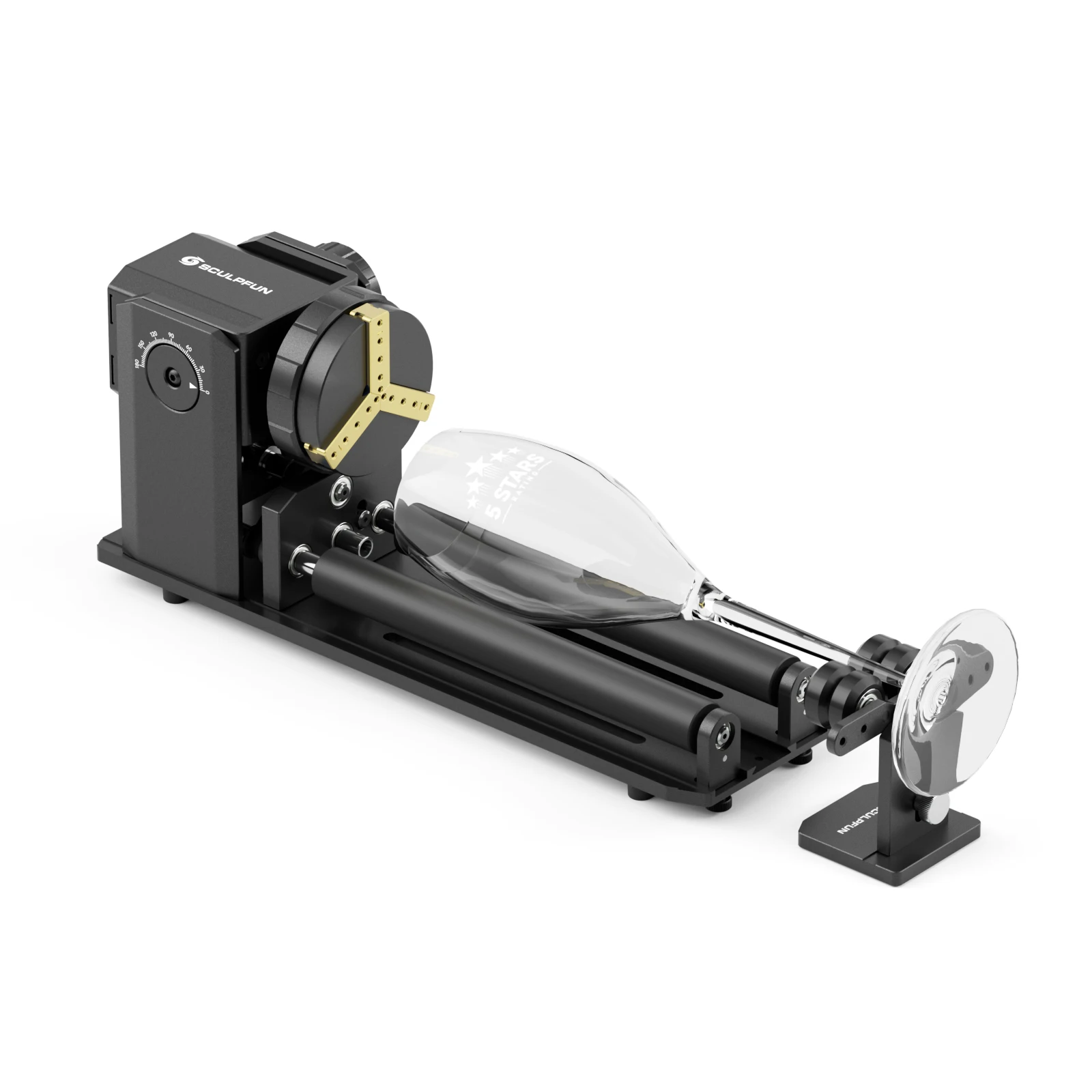 SCULPFUN RA PM 4 in 1 Laser Engraver Y-axis Rotary Module 360 Degrees Laser Rotary Roller for Engraving Cylindrical Objects Cans