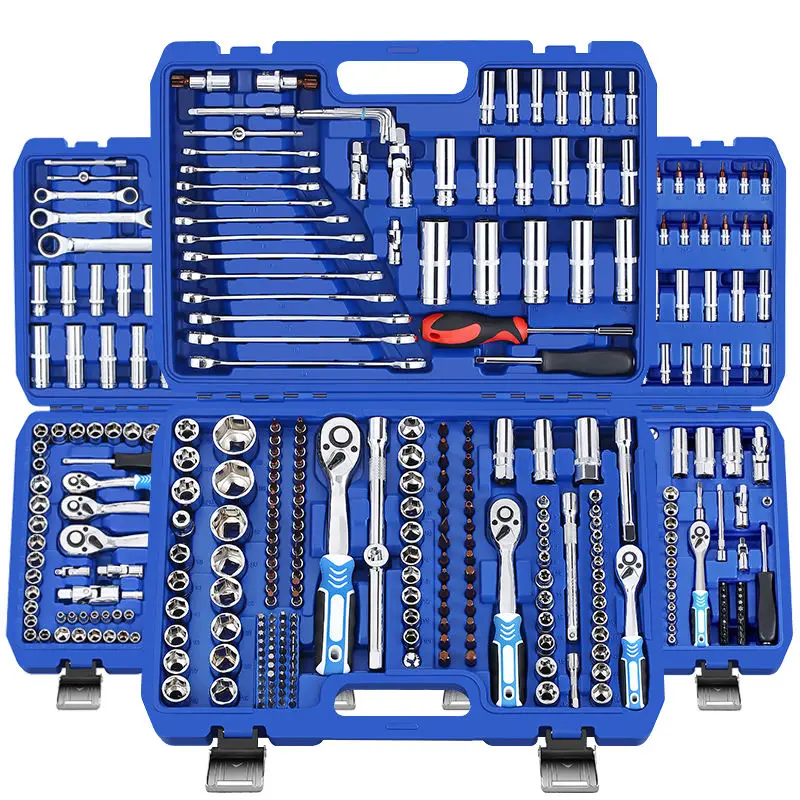 Car Repair Tool Box And Ratchet Wrench Socket Set Nut Specific 121pcs ...