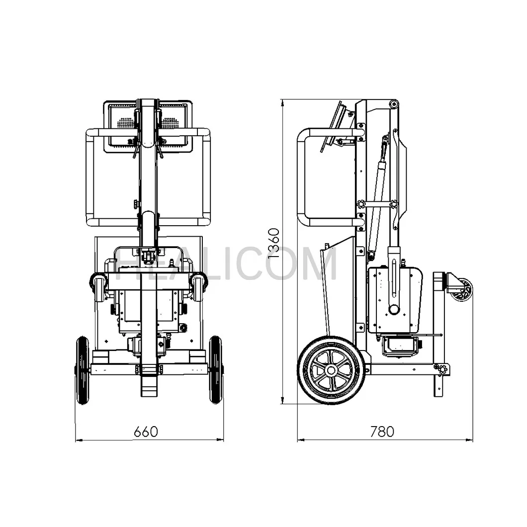 Highest Cost-effective HEALICOM HFX-08D Touch Screen Portable Mobile DR X-ray Machine