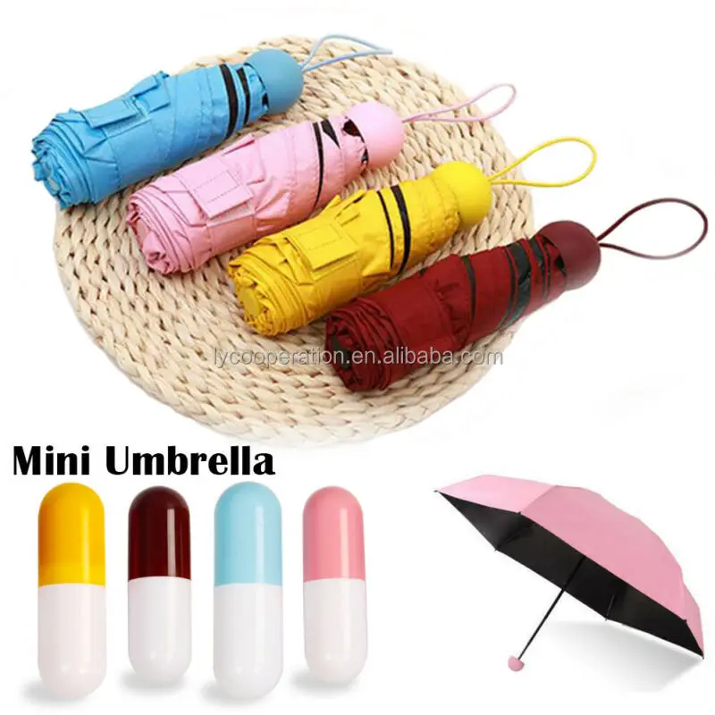Pocket Umbrella Custom Gold 5 Folding Umbrella Small Pocket Mini Uv