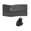 Ergonomic Wireless Keyboard and Mouse Combo Multi-Device Slim Rechargeable Keyboard and Mouse Combo for Laptop Tablet