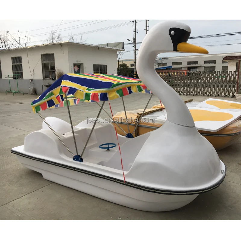 Twoperson Water Pedal Boat In White Swan Design For Lake Play Water