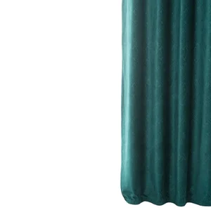 American Style Custom Fashion Ready Made Luxury Emboss Stamp Print Velvet Blackout Window Curtain for the Living Room