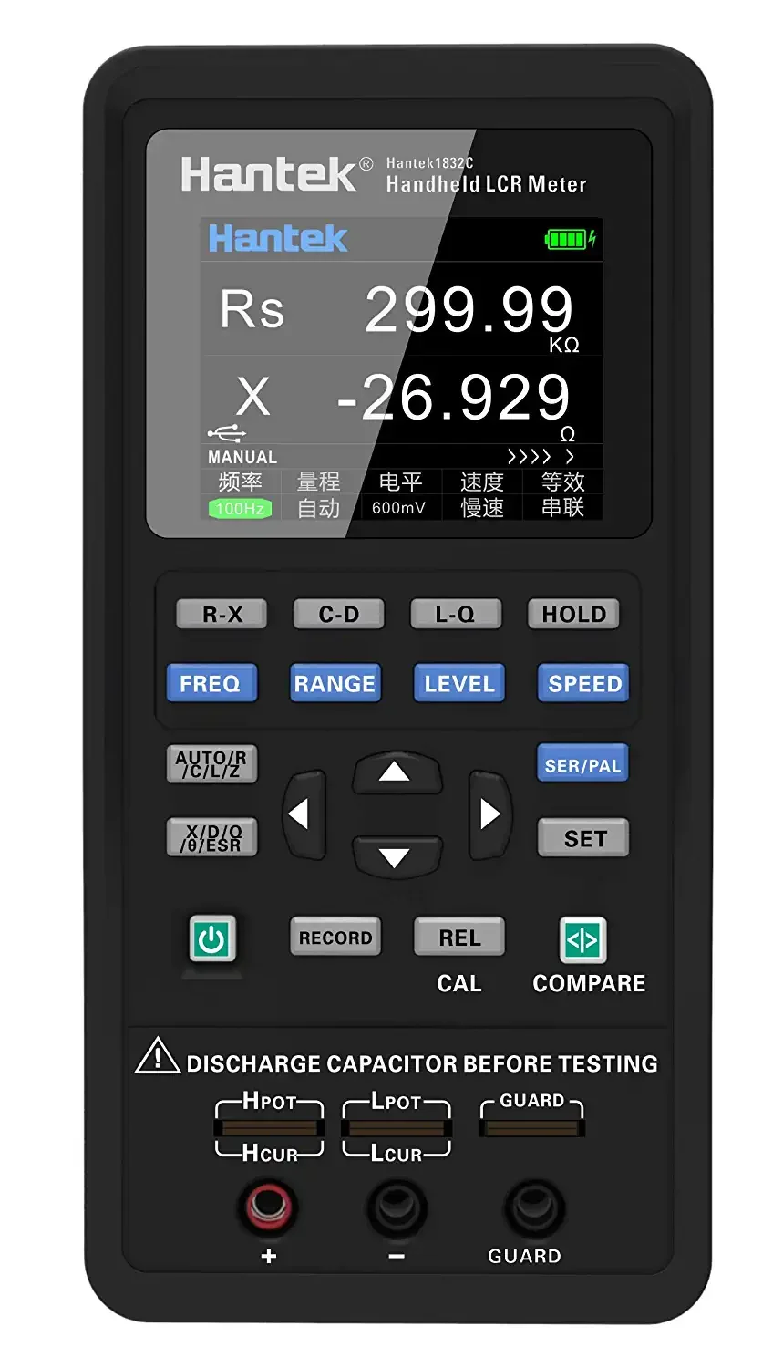 Hantek 1832C Handheld LCR Meter LCR High Tester Inductance Capacitance Resistance Tester