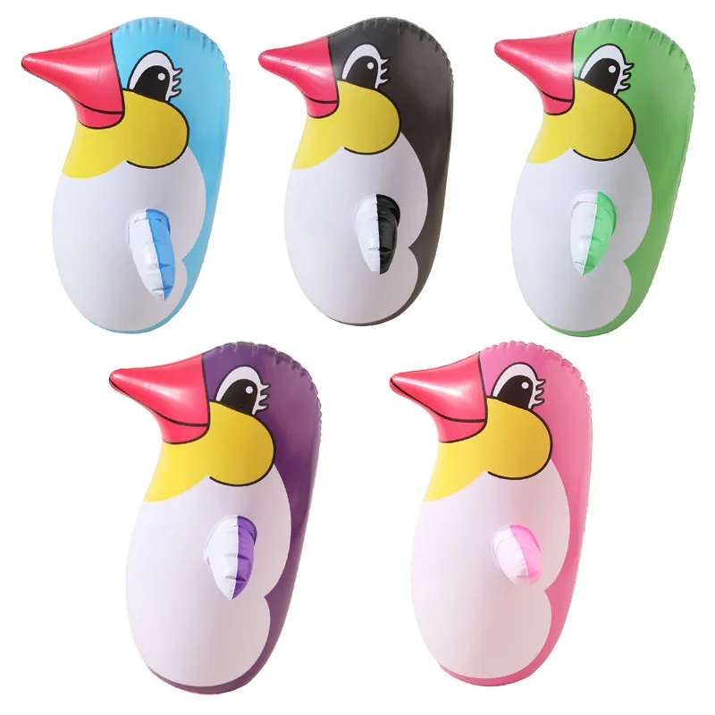 Net Red Frog Inflatable Toy Luminous Elastic PVC Animal Unisex Children's Penguin Tumbler Balloon Plastic Toy