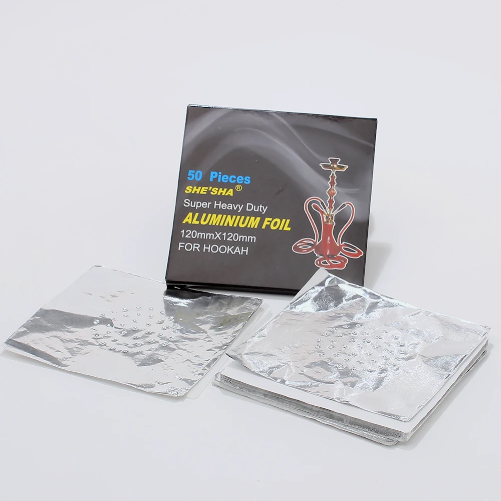 Perfo Aluminum Foil 0.015mm Thick 12cm 50pcs Pre Punched With Holes Hookah Shisha Charcoal