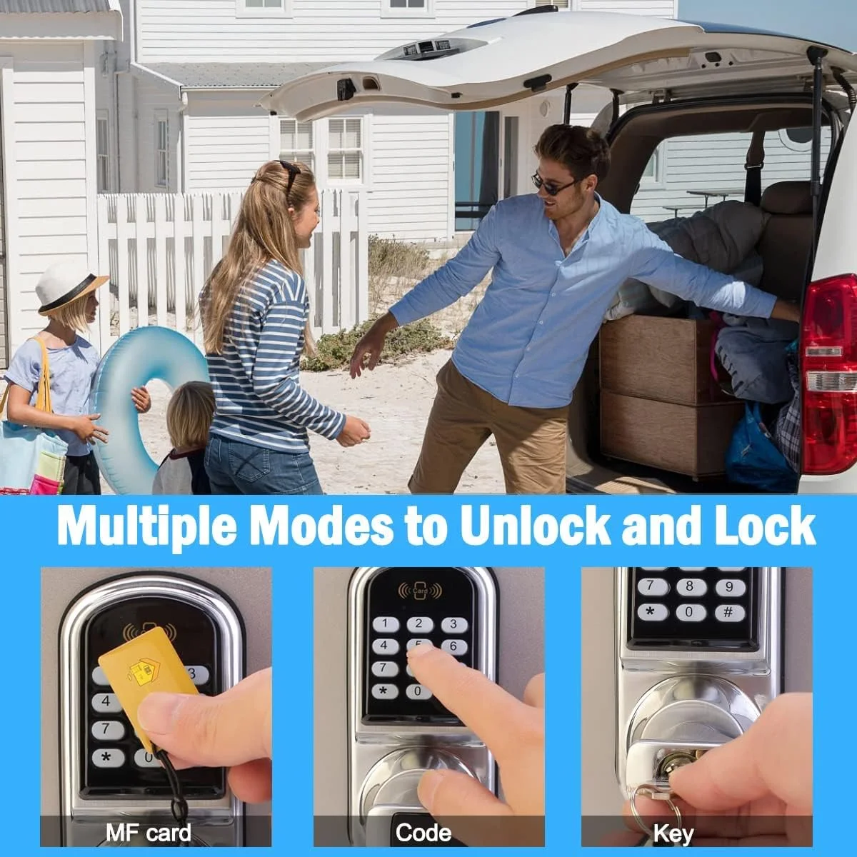 Locstar Password S50 Card Unlocking Small Size Electric Door Lock From Shenzhen Professional Production Smart Lock Factory