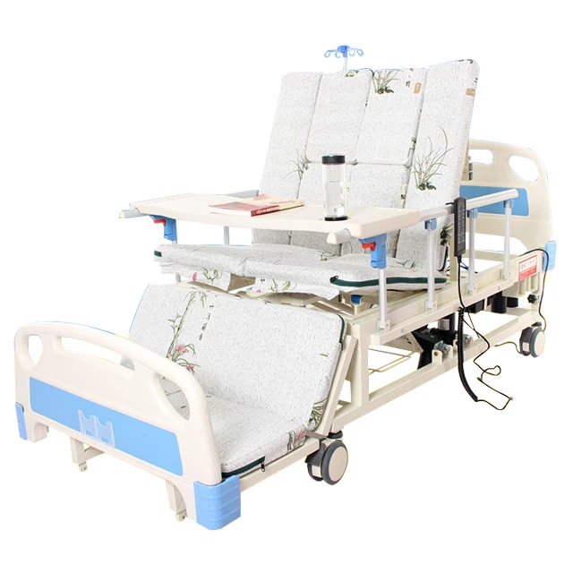 Automated modern 5 functions icu bed  crank icu multi function hospital bed medical beds for home care